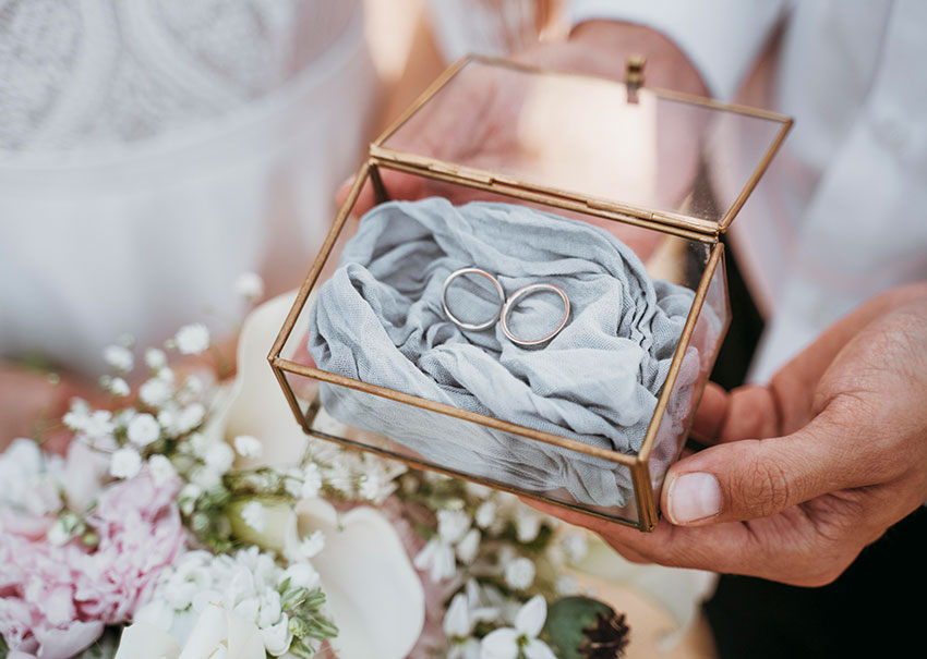 Caja anillos boda