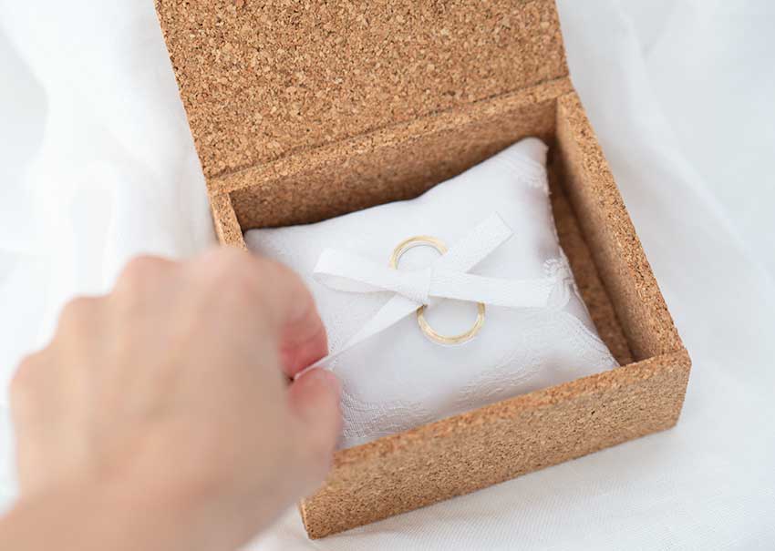 Caja anillos boda