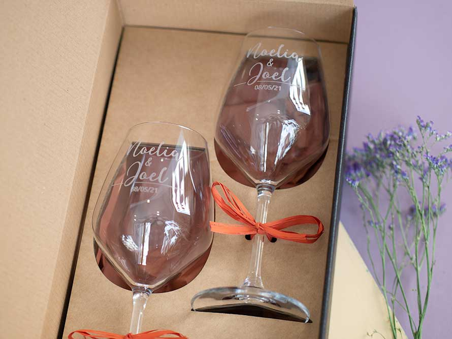 Copas vino personalizadas parejas