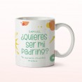 taza personalizada quieres ser padrino 