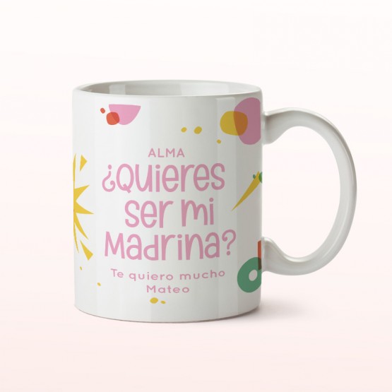 taza personalizada quieres ser madrina