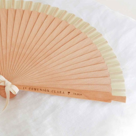 abanico comunion personalizado