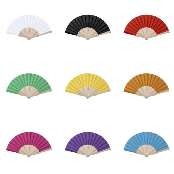 abanicos colores madera