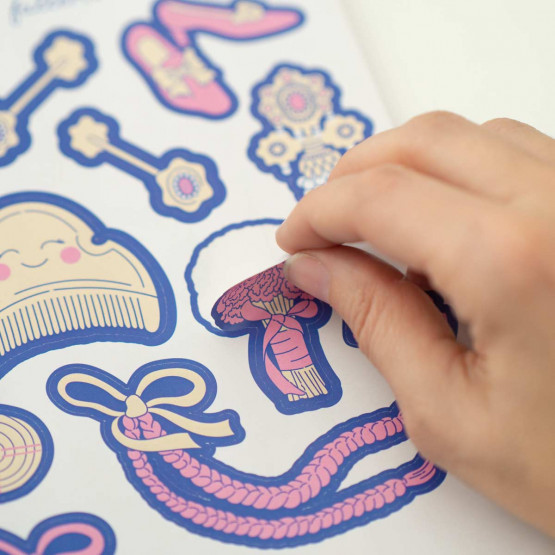 agenda con pegatinas