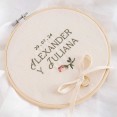 bastidor alianzas bordado flor