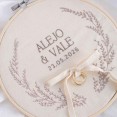 bastidor bordado beige