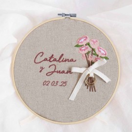 Bastidor bordado flor