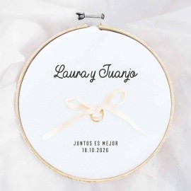 bastidor alianzas bordado