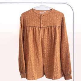 Blus&oacute;n cuadritos salvia