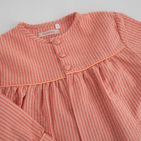 blus&oacute;n beb&eacute; rayas naranja 