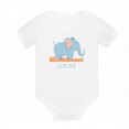Pack body bebé personalizado elefante + babero