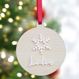 Bola Navidad metacrilato personalizada Azul