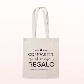 Bolsa de tela personalizada con mensaje