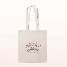 bolsa de tela con mensaje
