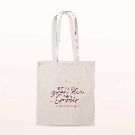 bolsa de tela con mensaje