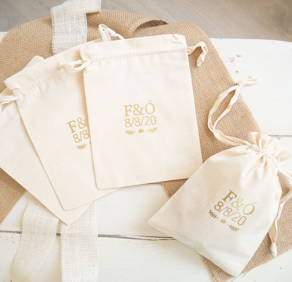 ex Prestador en un día festivo ⭐ Bolsas de tela personalizadas para regalos ⭐