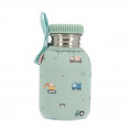 botella de acero con funda
