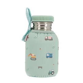 botella de acero con funda