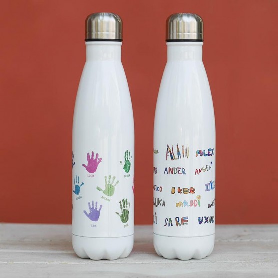 botella nombres alumnos personalizada