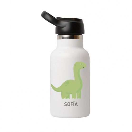 botella personalizada con dinosaurio