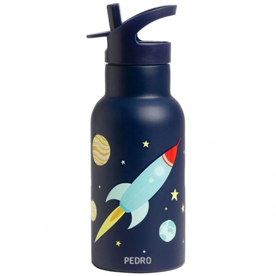 botella con dibujos del espacio personalizable