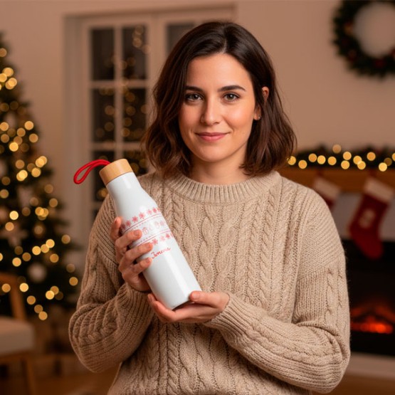 botella personalizada navidad