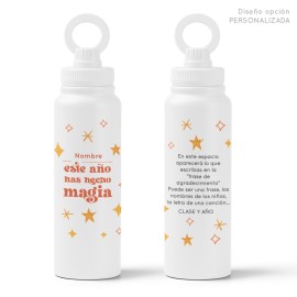 Botella para profes que hacen magia personalizada