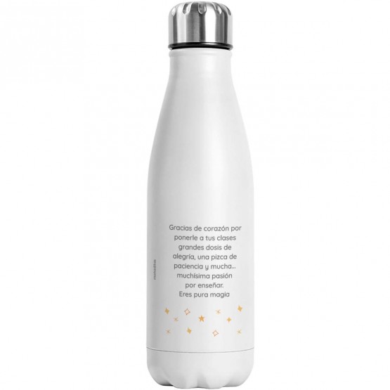 botella profesora mensaje personalizado
