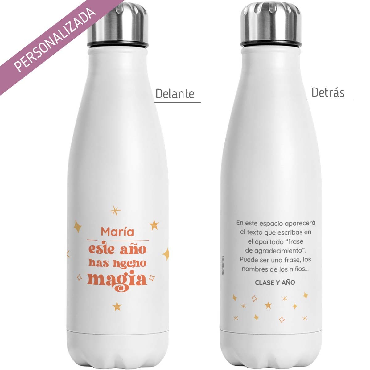 ✨ Botella profesora haces magia - Personalizada【ORIGINAL】