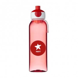Botella de agua dots rosa