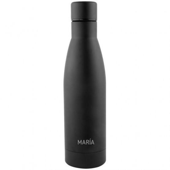botella negra aluminio personalizada