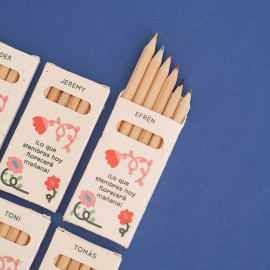 caja lápices semillas personalizados