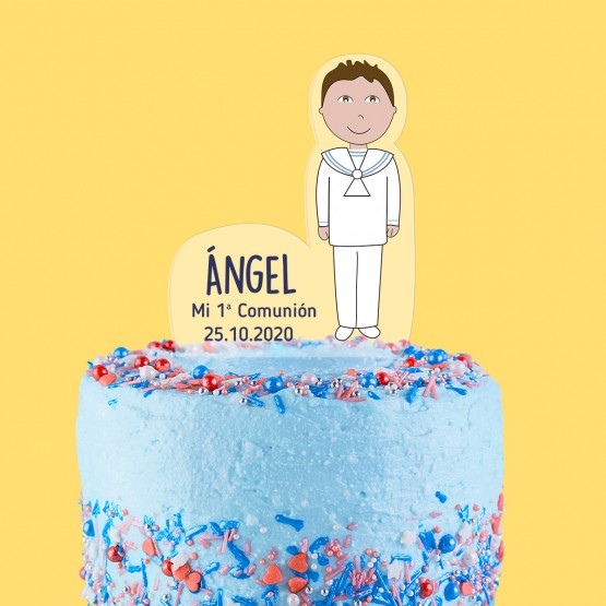 Cake topper Comunión personalizado