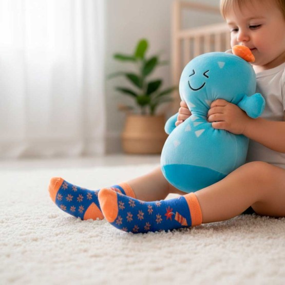 calcetin bebe con petardos