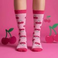 calcetines con cerezas para hermanas