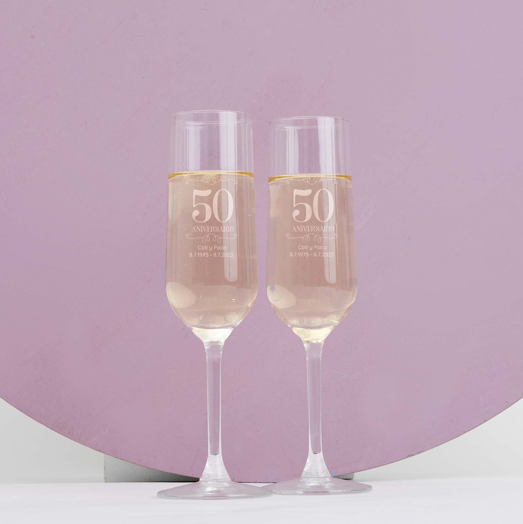 Kit copas de cava personalizadas San Valentín