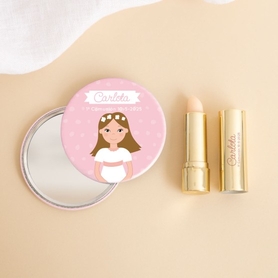 espejo y balsamo labial comunion