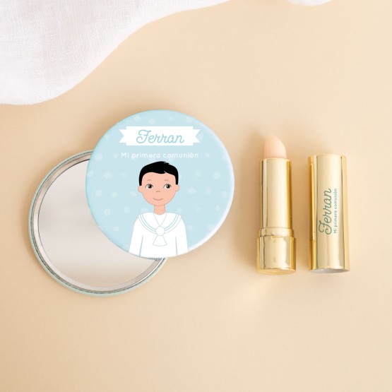 balsamo labial y espejo comunion