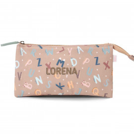 estuche 2 cremalleras personalizado