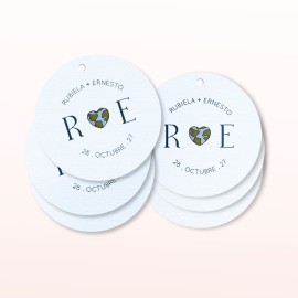 etiquetas bodas corazon