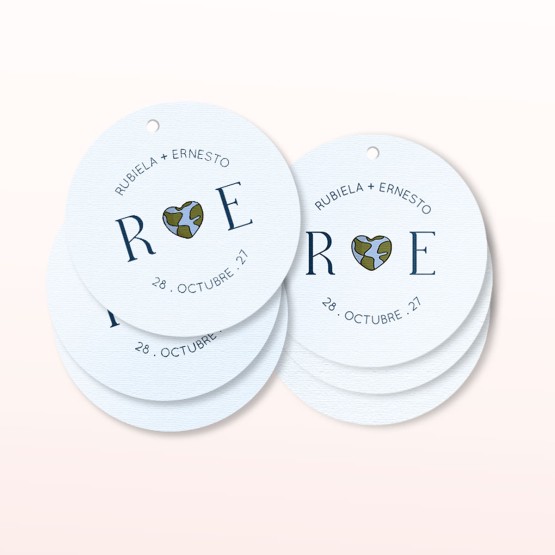 etiquetas bodas corazon