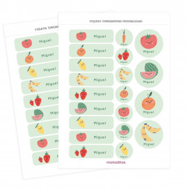 Pegatinas termoadhesivas de frutas