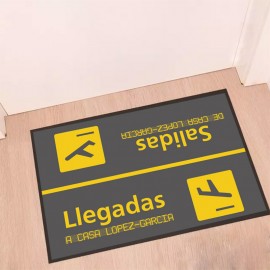 Felpudo aeropuerto llegadas salidas