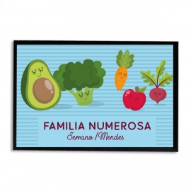 Felpudo familia numerosa personalizado