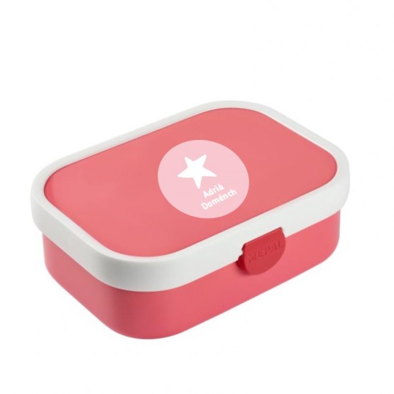 fiambrera rosa personalizada