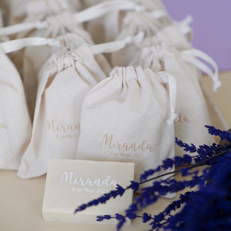 Jabones personalizados con imán para bodas y otros eventos