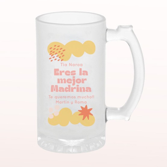 jarra cerveza madrina personalizada