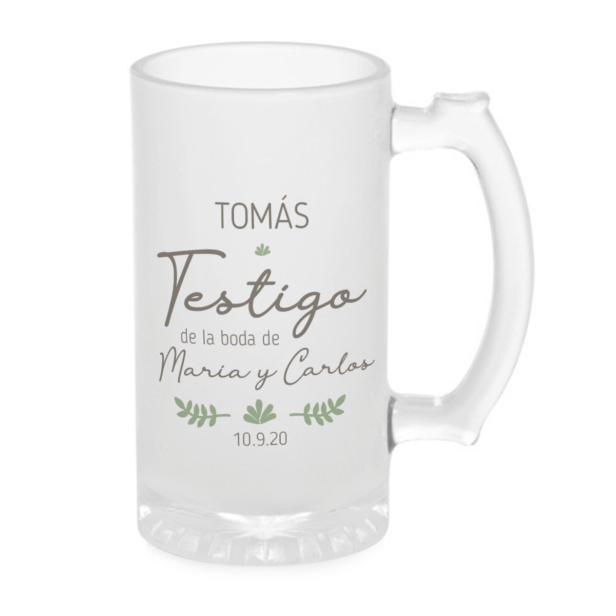 Taza personalizada testigo de boda