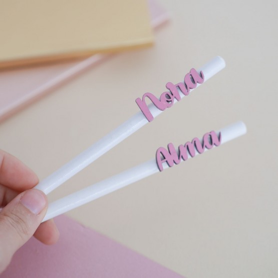 lápices nombre rosa