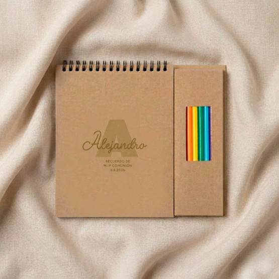 libreta colorear comunion